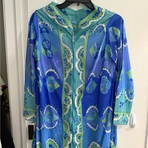 long emilio pucci zip up vintage robe